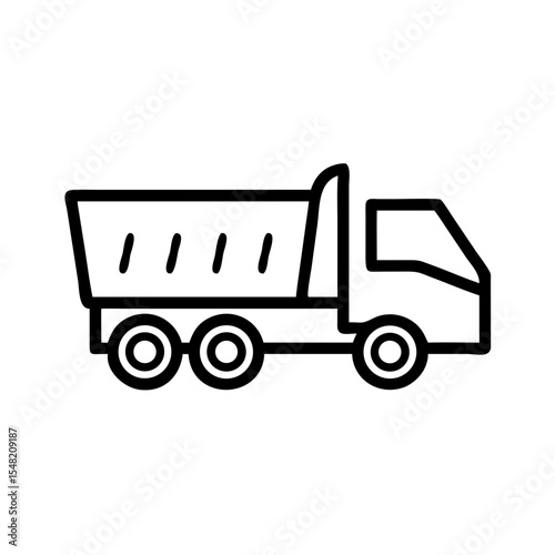 dump truck on transparent background for web and graphic design
