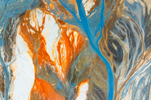 Wallpaper Mural Abstract aerial view of colorful landscape patterns Torontodigital.ca