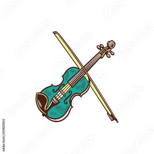 vintage-vector-illustration-of-violin-