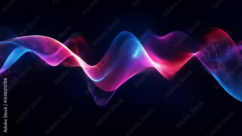 Abstract Neon Wave Flow. (1)