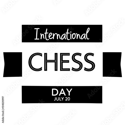 International chess day july 20th graphic design
