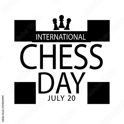 International chess day july 20th graphic design