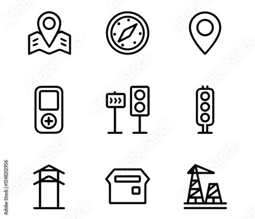 set of icons for web and mobile