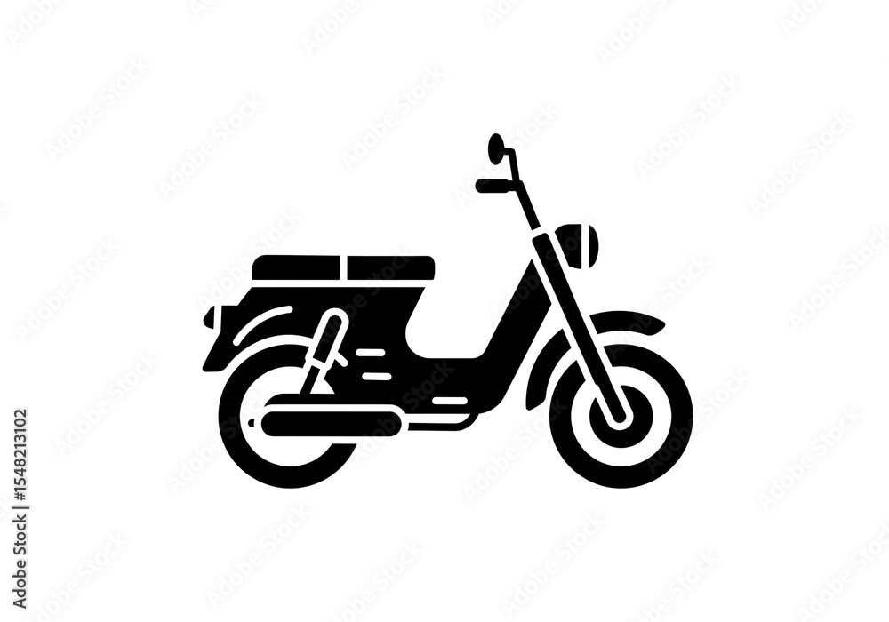 Obraz premium vintage scooter vector illustration