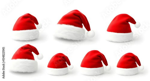 red Santa hat, festive hat, holiday headwear, Xmas hat, Santa Claus costume, red hat with white trim, winter hat, Christmas costume, Santa cap, cartoon Santa hat, Santa hat icon, Santa hat vector, Chr