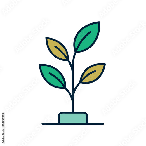 growing plant nature illustration