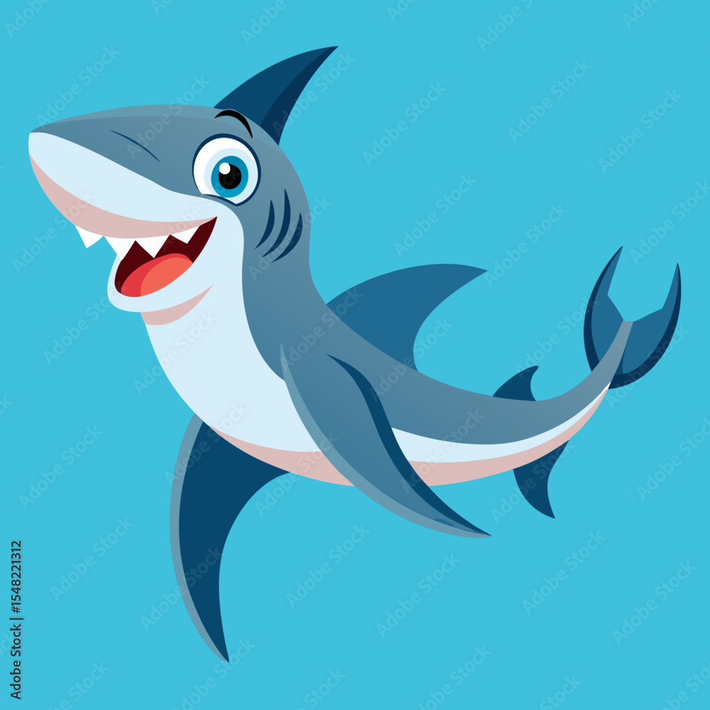 Obraz premium fish, shark, sea, dolphin, animal, vector, cartoon, ocean, illustration, water, blue, underwater, fin, nature, white, swimming, isolated, dolphins, aquatic, marine, mammal, art, life, predator, wildli