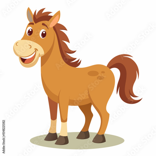 horse cartoon isolated on white