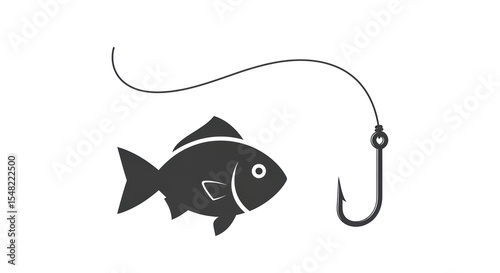 Isolated Fishing Catch Symbol
