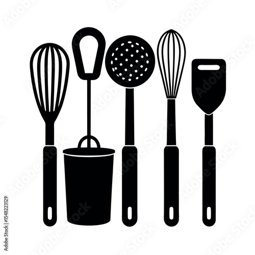 Kitchen Utensils Silhouette Vector Pack
