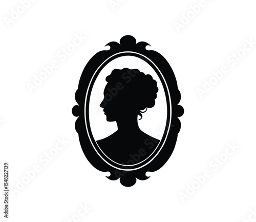 A cameo silhouette vector illustration