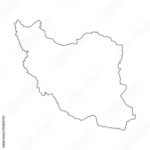 Iran country map silhouette. Hand drawn illustration