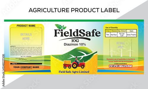 Agricultural label design Agriculture Packaging label design for product line bottle