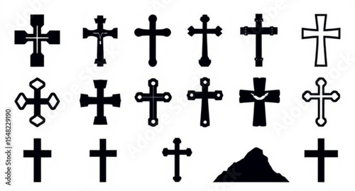 cross silhouette vector, cross icon set, religious vector cross, flat cross silhouette, editable cross vector, scalable cross icon, clipart cross silhouette, stock illustration cross, printable cross 