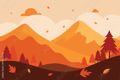 mountain landscape Vector illustration 