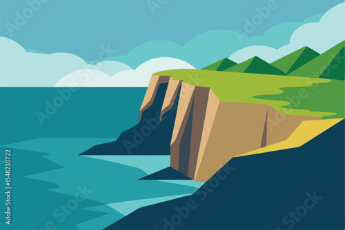 mountain landscape Vector illustration 