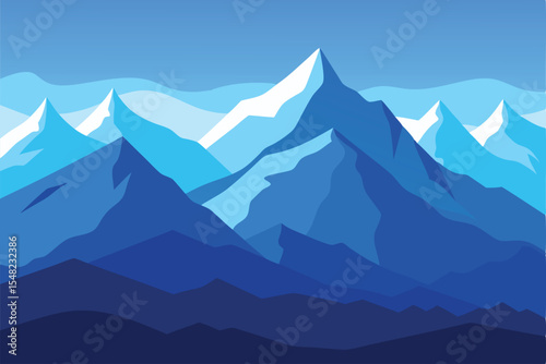 mountain landscape Vector illustration 