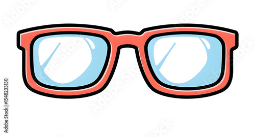 Glasses illustration, Spectacles isolated, Clear lens glasses, Classic eyeglasses, Modern glasses design, Fashion glasses, Transparent background glasses, Black frame glasses, Round eyeglasses, Square