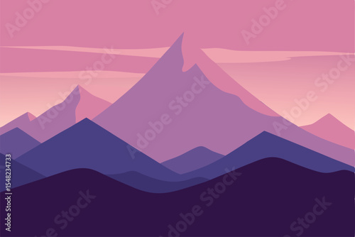 mountain landscape Vector illustration 