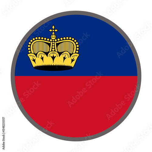 round flag of Liechtenstein on white background vector
Vector round flag