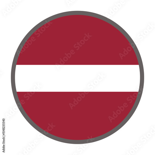 round flag of Latvia on white background vector
Vector round flag