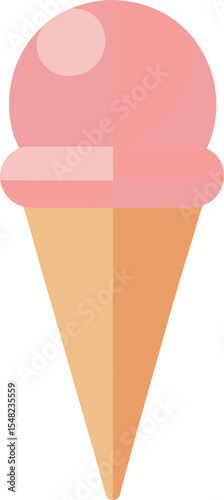 cone ice cream on white background