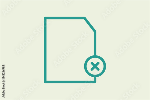 Delete File icon. icon related to UI elements. suitable for web site, app, user interfaces,element, printable etc. line icon style. simple vector design editable