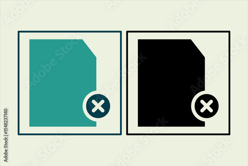 Delete File icon. icon related to UI elements. suitable for web site, app, user interfaces,element, printable etc. solid icon style. simple vector design editable
