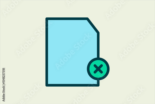 Delete File icon. icon related to UI elements. suitable for web site, app, user interfaces,element, printable etc. flat line icon style. simple vector design editable