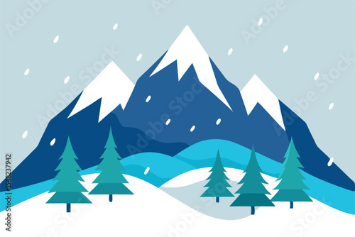 mountain landscape Vector illustration 