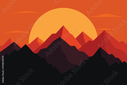 mountain landscape Vector illustration 