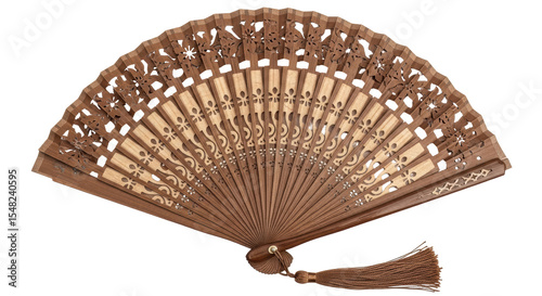 Photos Isolated Wooden Hand Fan