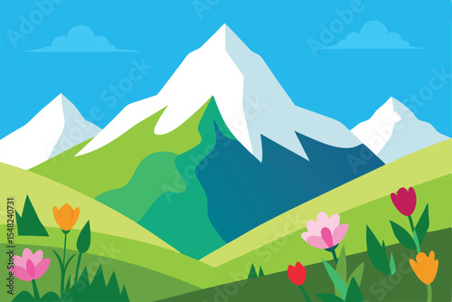 mountain landscape Vector illustration 