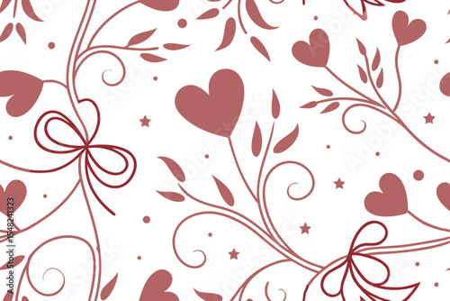  Romantic Valentine's Day Background with Hearts and Soft Pink Bokeh, Festive Love-Themed Backdrop for Couples, Wedding, or February 14 Celebration Design