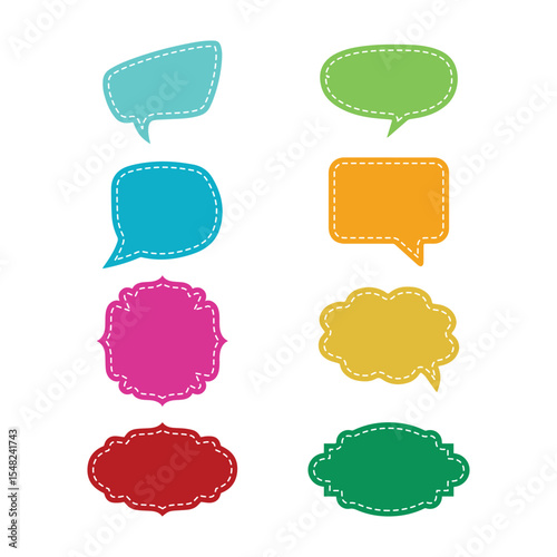 Blank empty speech bubbles vector