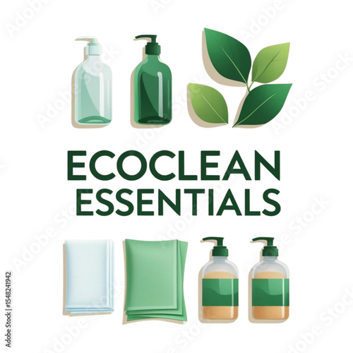Ecofriendly cleaning products and supplies for sustainable home cleaning routine and eco clean essentials