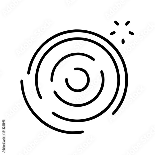 Spiral design in minimal line art style representing Summer Solstice  