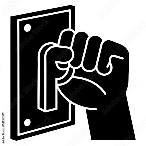 Hand Grasping Handle Icon
