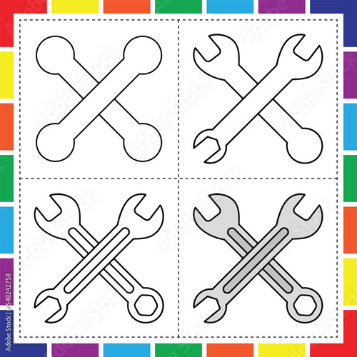 Easy Wrench Drawing Tutorial for Young Artists