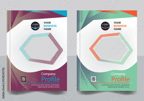 Professional company profile brochure cover pages design