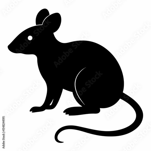 silhouette of a rat
