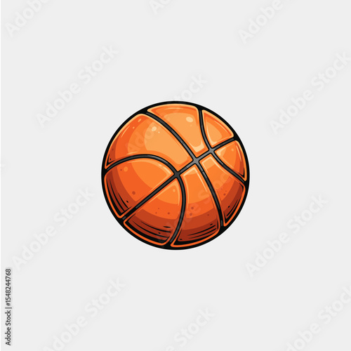Basketball icon logo flat vector design