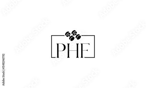 PHF initial letters, monogram logo