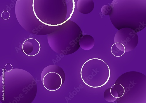stylized purple gradient circles floating on deep purple background. Modern, minimal, and abstract design perfect for digital art, posters, tech visuals, or creative compositions 