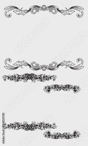 set of decorative elements