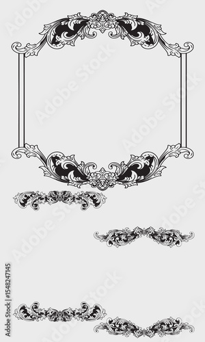set of decorative elements
