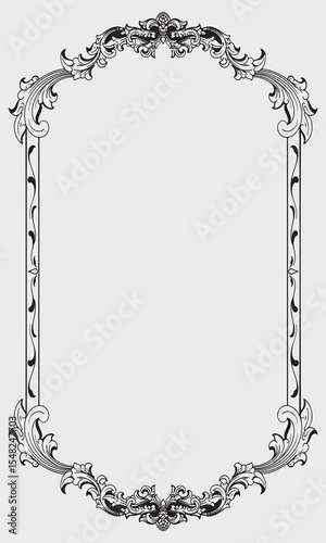 vintage frame with floral ornament