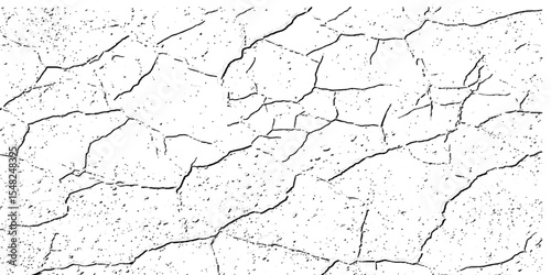 "High-contrast cracked earth texture in black and white. Ideal for drought, climate change, dry soil concepts, abstract backgrounds, and natural surface design elements"