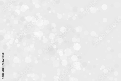 Clear, light bokeh background. Scalable vector illustration. Pattern with circles of different scale and transparency with overlap. White, grey background for banners, web pages, ads, Wallpapers