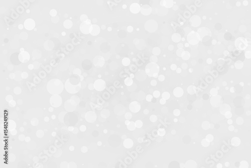 Clear, light bokeh background. Scalable vector illustration. Pattern with circles of different scale and transparency with overlap. White, grey background for banners, web pages, ads, Wallpapers